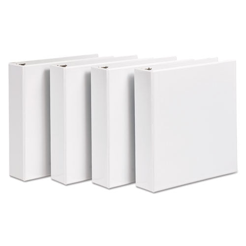 Durable View Binder With Durahinge And Slant Rings, 3 Rings, 3" Capacity, 11 X 8.5, White, 4-pack