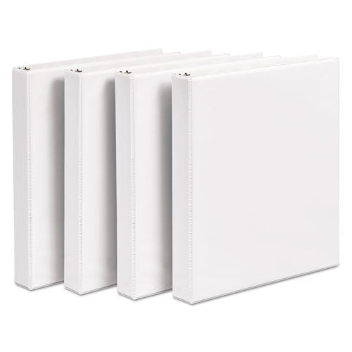Durable View Binder With Durahinge And Slant Rings, 3 Rings, 1" Capacity, 11 X 8.5, White, 4-pack