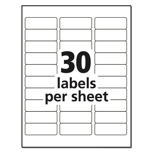 Matte Clear Easy Peel Mailing Labels W- Sure Feed Technology, Inkjet Printers, 1 X 2.63, Clear, 30-sheet, 10 Sheets-pack