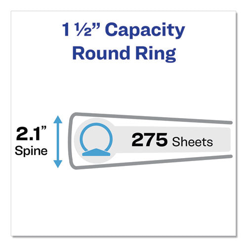 Showcase Economy View Binder With Round Rings, 3 Rings, 1.5" Capacity, 11 X 8.5, White
