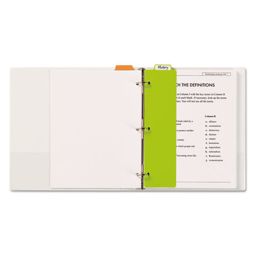 Tabbed Snap-in Bookmark Plastic Dividers, 5-tab, 11.5 X 3, Assorted, 1 Set