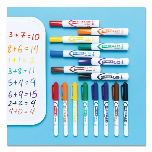 Marks A Lot Pen-style Dry Erase Marker Value Pack, Medium Chisel Tip, Assorted Colors, 24-set (29860)