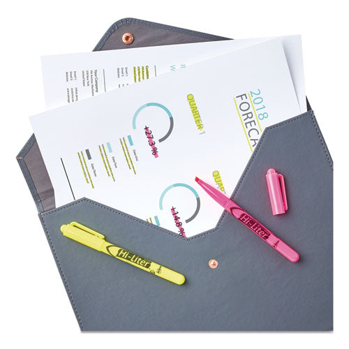 Hi-liter Highlighter Value Pack, Desk-pen Style Combo, Assorted Ink Colors, Chisel-bullet Tips, Assorted Barrel Colors, 24-pk