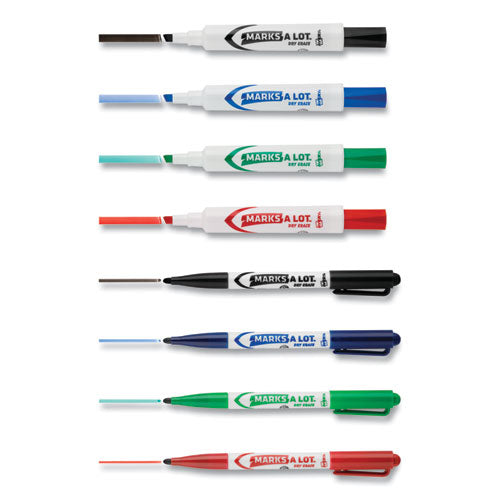 Marks A Lot Desk-pen-style Dry Erase Marker Value Pack, Assorted Broad Bullet-chisel Tips, Assorted Colors, 24-pack (29870)