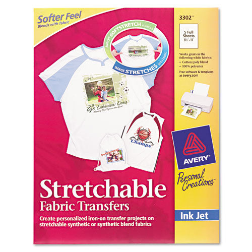 Fabric Transfers, 8.5 X 11, White, 5-pack