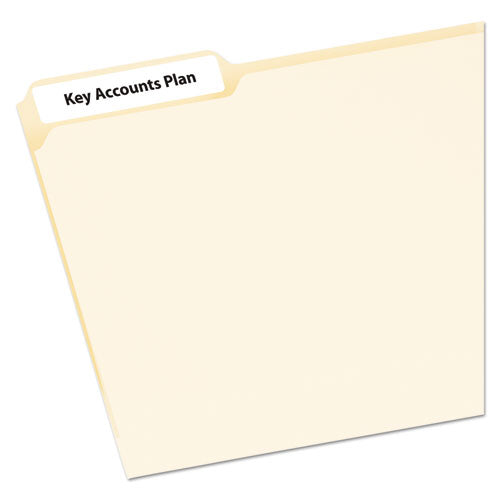 Removable File Folder Labels With Sure Feed Technology, 0.66 X 3.44, White, 7-sheet, 36 Sheets-pack