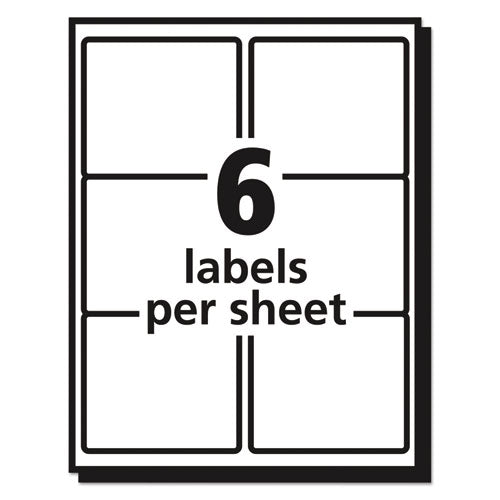 Matte Clear Easy Peel Mailing Labels W- Sure Feed Technology, Laser Printers, 3.33 X 4, Clear, 6-sheet, 50 Sheets-box