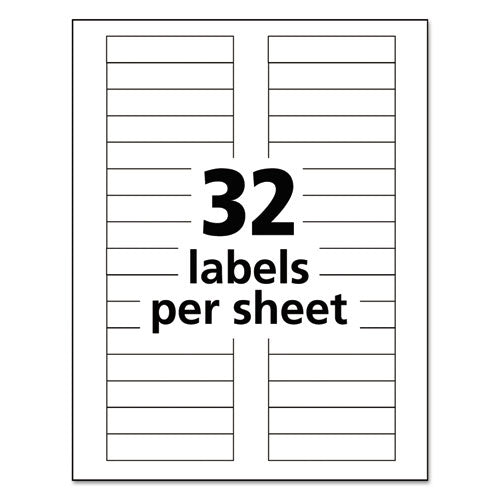 Durable Permanent Id Labels With Trueblock Technology, Laser Printers, 0.63 X 3, White, 32-sheet, 50 Sheets-pack
