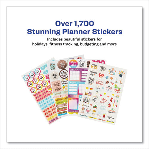 Planner Sticker Variety Pack, Budget, Fitness, Motivational, Seasonal, Work, Assorted Colors, 1,744-pack