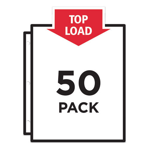 Top-load Poly Sheet Protector, Super Heavy Gauge, Letter, Diamond Clear, 50-box