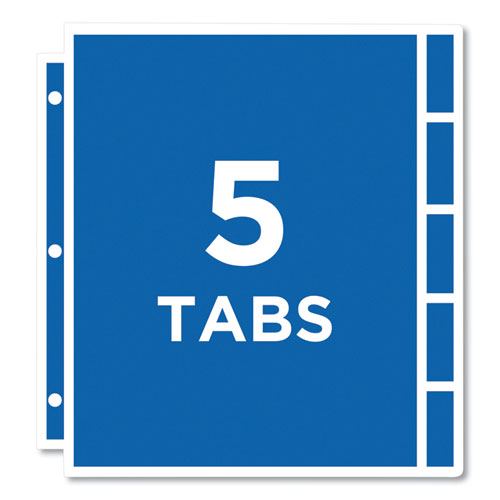 Protect 'n Tab Top-load Clear Sheet Protectors W-five Tabs, Letter