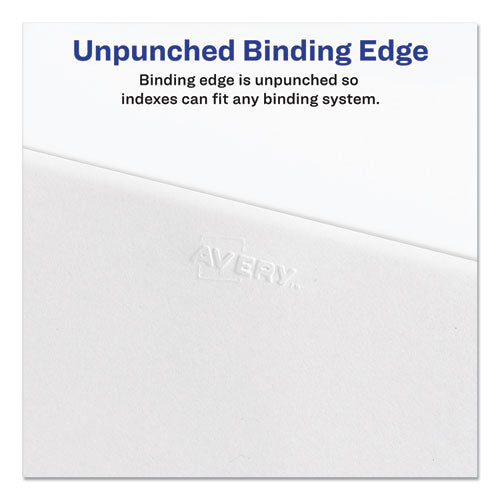 Preprinted Legal Exhibit Side Tab Index Dividers, Allstate Style, 26-tab, V, 11 X 8.5, White, 25-pack
