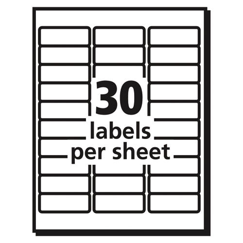 Vibrant Inkjet Color-print Labels W- Sure Feed, 1 X 2 5-8, Matte White, 600-pk