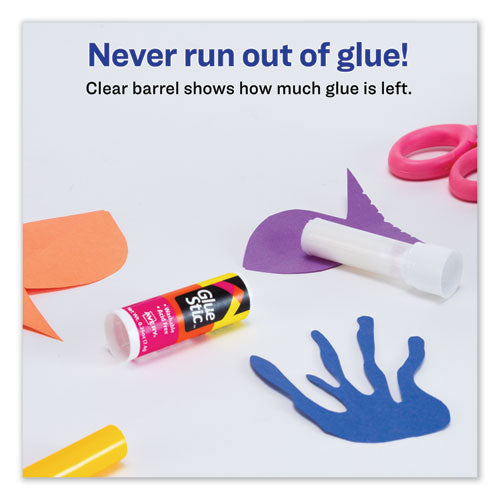 Permanent Glue Stic Value Pack, 0.26 Oz, Applies White, Dries Clear, 18-pack
