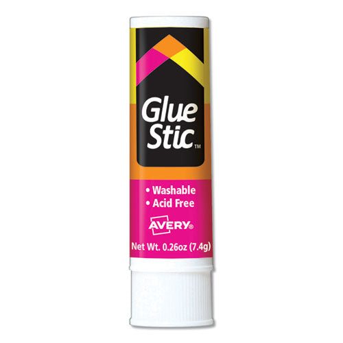 Permanent Glue Stic Value Pack, 0.26 Oz, Applies White, Dries Clear, 18-pack