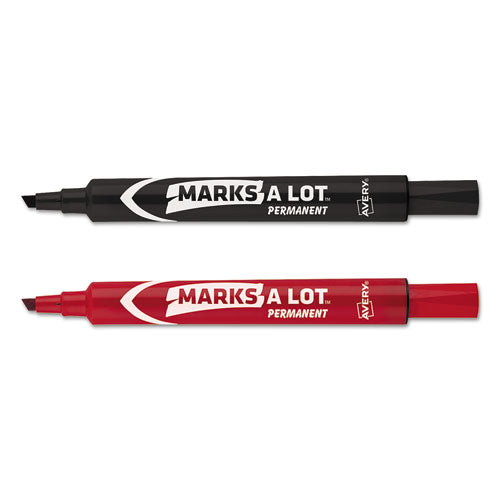 Marks A Lot Regular Desk-style Permanent Marker Value Pack, Broad Chisel Tip, Assorted Colors, 24-pack (98187)