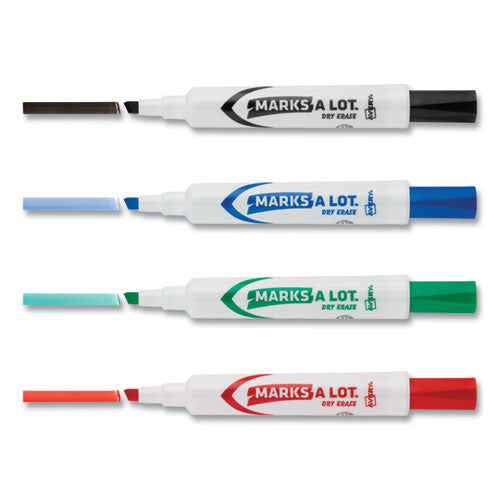 Marks A Lot Desk-Style Dry Erase Marker Value Pack, Broad Chisel