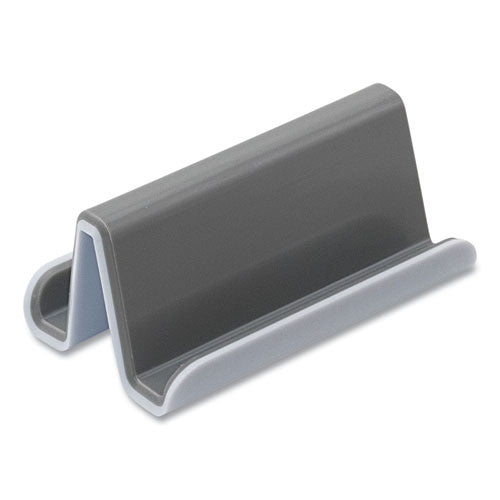 Fusion Double-sided Business Card Holder, Holds 2.25 X 4 Cards, Polypropylene, Gray-white