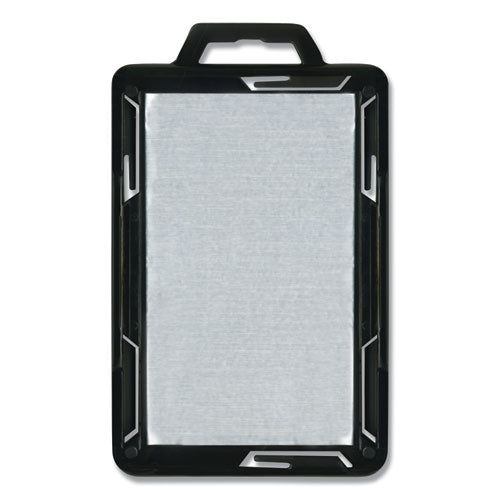 Secure-two Card Rfid Blocking Badge, Horizontal-vertical, Black 3.68" X 2.38" Holder, 3.38" X 2.13" Insert, 20-pack