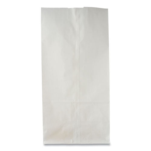 Grocery Paper Bags, 35 Lbs Capacity, #10, 6.31"w X 4.19"d X 13.38"h, White, 500 Bags
