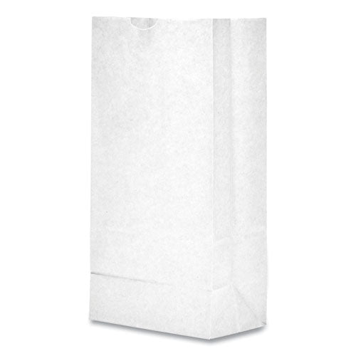 Grocery Paper Bags, 35 Lbs Capacity, #10, 6.31"w X 4.19"d X 13.38"h, White, 500 Bags
