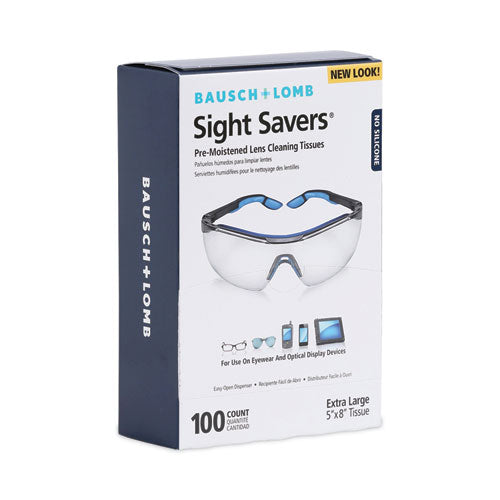 Sight Savers Premoistened Lens Cleaning Tissues, 8 X 5, 100-box