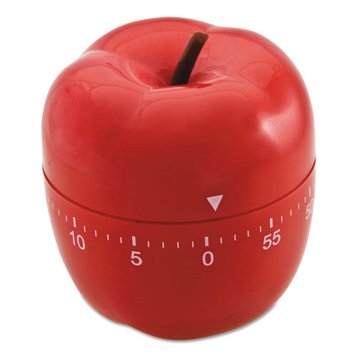 Shaped Timer, 4" Dia., Red Apple