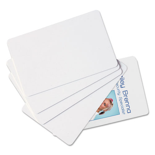 Sicurix Blank Id Card, 2 1-8 X 3 3-8, White, 100-pack