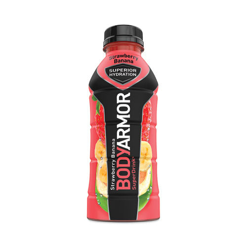 Superdrink Sports Drink, Strawberry Banana, 16 Oz Bottle, 12-pack