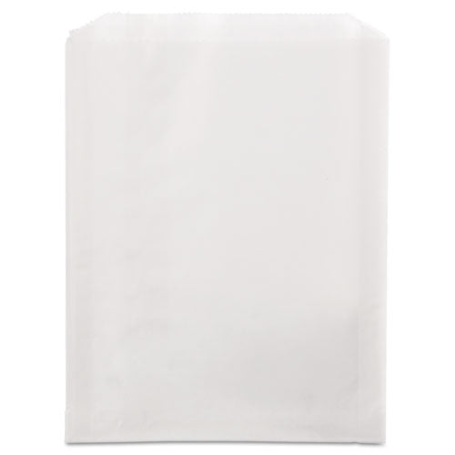 Grease-resistant Single-serve Bags, 6.5" X 8", White, 2,000-carton