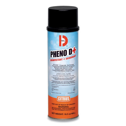 Pheno D+ Aerosol Disinfectant-deodorizer, Citrus Scent, 16.5 Oz Aerosol Spray Can, 12-carton