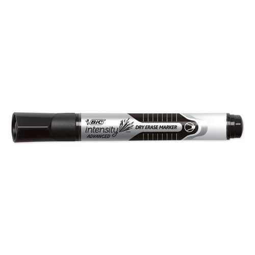 Intensity Advanced Dry Erase Marker, Tank-style, Broad Chisel Tip, Black, Dozen
