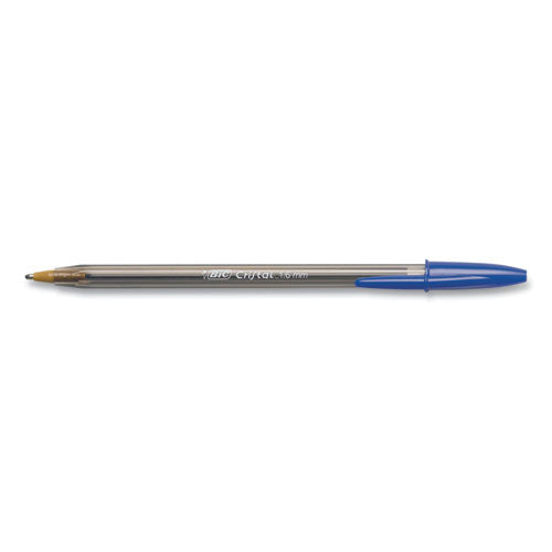 Cristal Xtra Bold Ballpoint Pen, Stick, Bold 1.6 Mm, Blue Ink, Clear Barrel, 24-pack