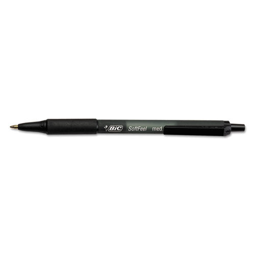 Soft Feel Ballpoint Pen Value Pack, Retractable, Medium 1 Mm, Black Ink, Black Barrel, 36-pack