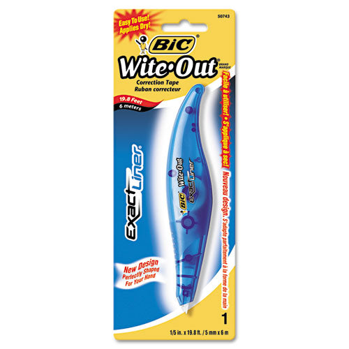Wite-out Brand Exact Liner Correction Tape, Non-refillable, Blue, 1-5" X 236"