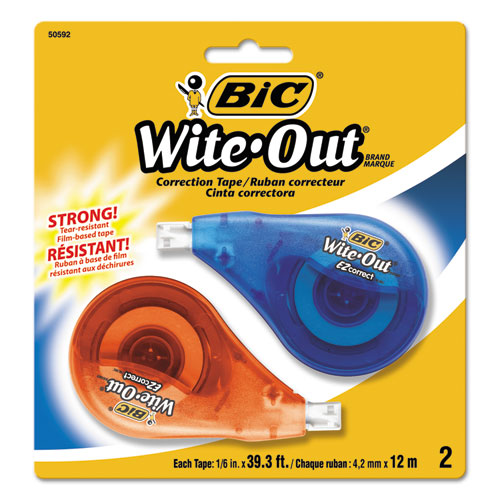 Wite-out Ez Correct Correction Tape, Non-refillable, 1-6" X 472", 2-pack