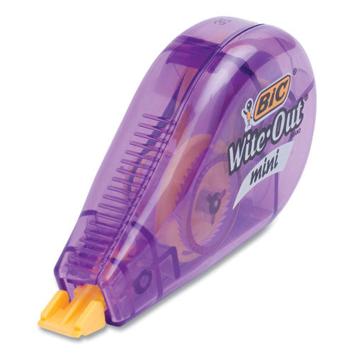 Wite-out Brand Mini Correction Tape, Non-refillable, Blue-purple-yellow Applicators, 0.2" X 314.4", 6-pack