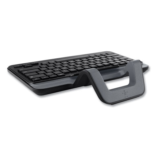 Wired Tablet Keyboard With Stand For For Ipad With Lightning Connector, Black