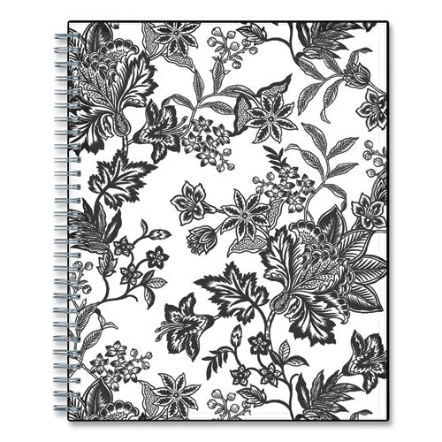 Analeis Monthly Planner, Analeis Floral Artwork, 10 X 8, White-black-coral Cover, 12-month (jan To Dec): 2023