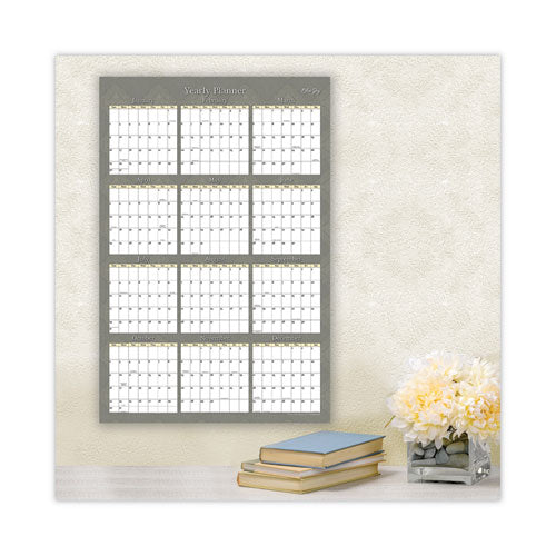 Adrianna Laminated Erasable Wall Calendar, 36 X 24, White-taupe Sheets, 12-month (jan To Dec): 2023