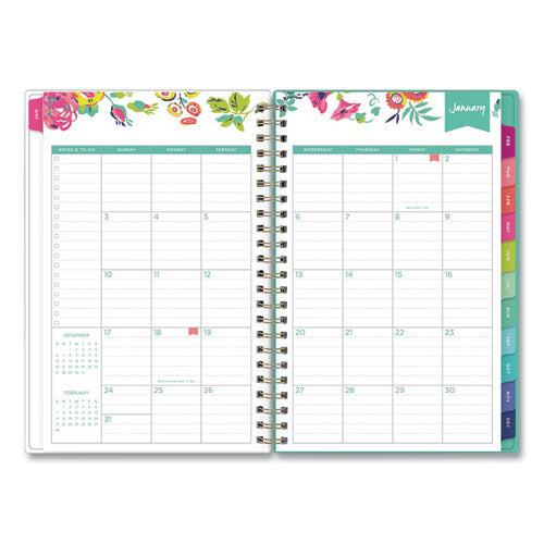 Day Designer Cyo Weekly-monthly Planner, 8 X 5, White-floral, 2022