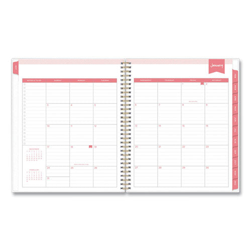 Day Designer Daily-monthly Planner, 10 X 8, Navy-white, 2022