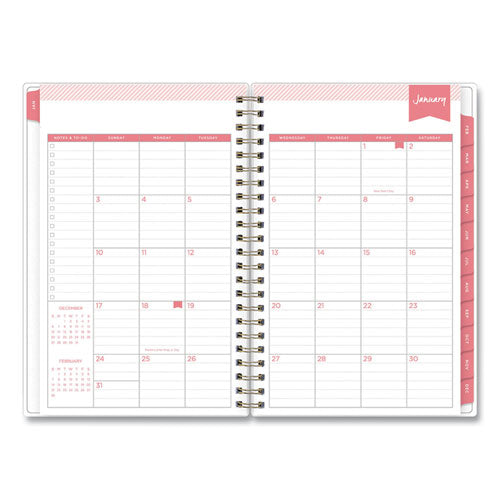 Day Designer Daily-monthly Planner, 8 X 5, Navy-white, 2022