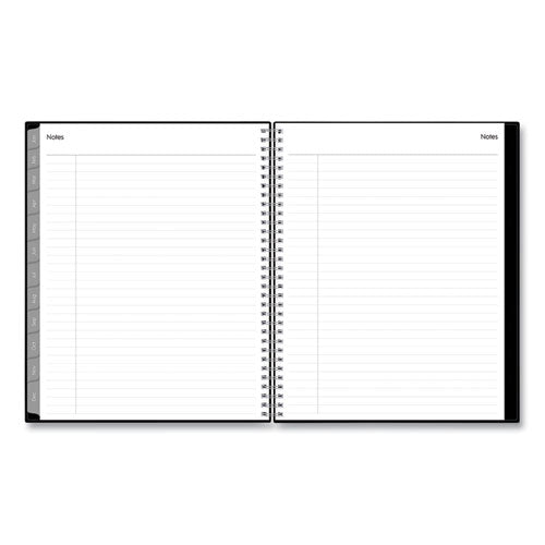 Enterprise Weekly-monthly Appointment Book, 15-min Time Slots (mon-sun), 11 X 8.5, Black Cover, 2022