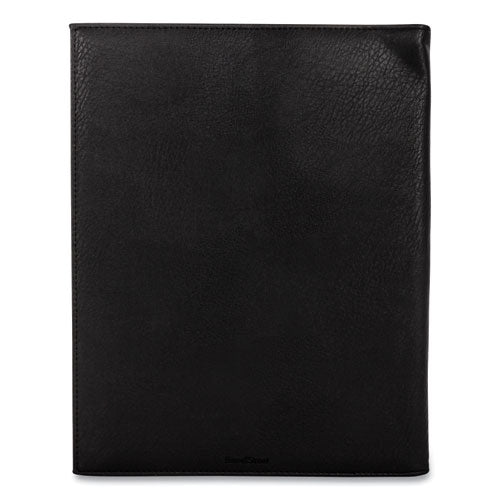 Faux-leather Padfolio, 9 X 12 Pad, 9.75 X 12.5, Black