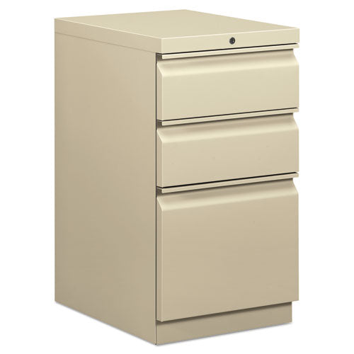 Mobile Pedestals, Left Or Right, 3-drawers: Box-box-file, Legal-letter, Putty, 15" X 20" X 28"