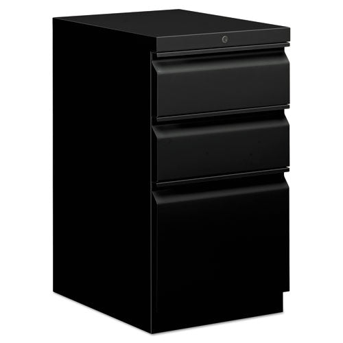 Mobile Pedestals, Left Or Right, 3-drawers: Box-box-file, Legal-letter, Black, 15" X 20" X 28"