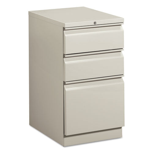 Mobile Pedestals, Left Or Right, 3-drawers: Box-box-file, Legal-letter, Light Gray, 15" X 20" X 28"