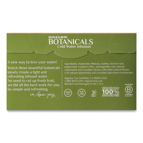 Botanicals Watermelon Cucumber Mint Cold Water Herbal Infusion, 0.7 Oz Tea Bag, 18-box