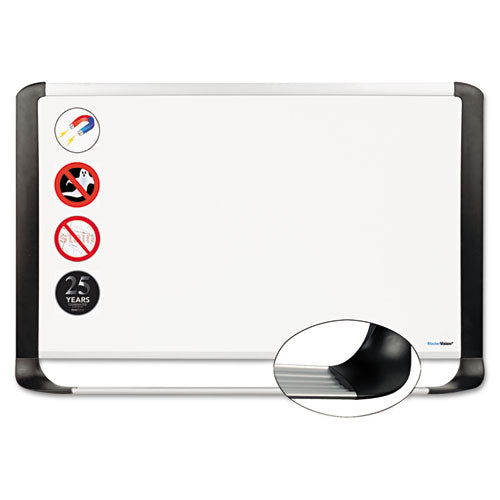Porcelain Magnetic Dry Erase Board, 48x72, White-silver